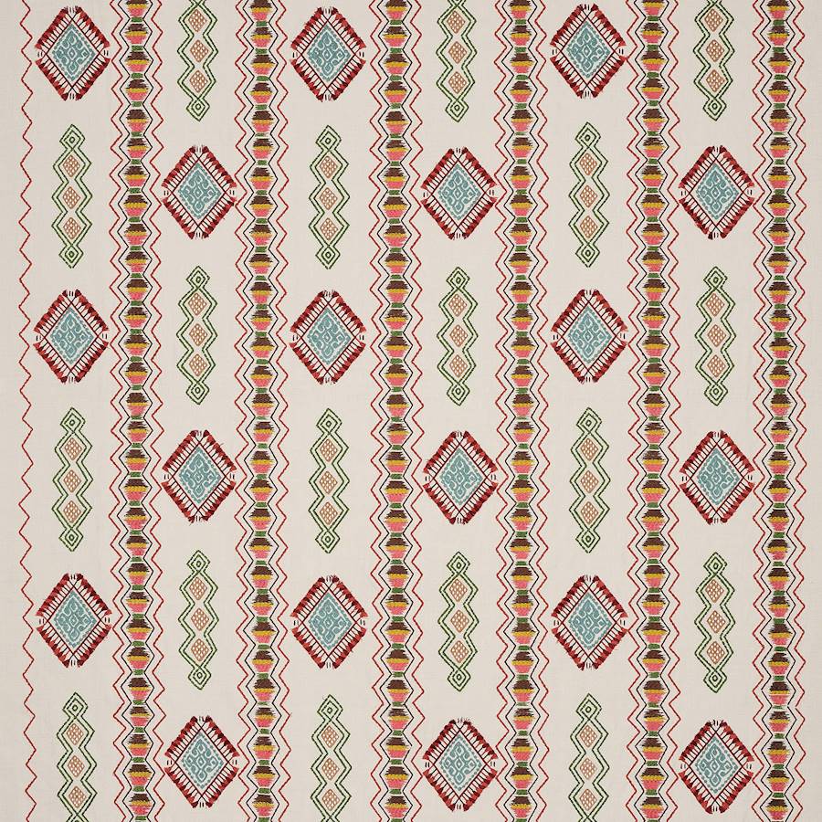 Dhari Red/Green — Jane Churchill tyg