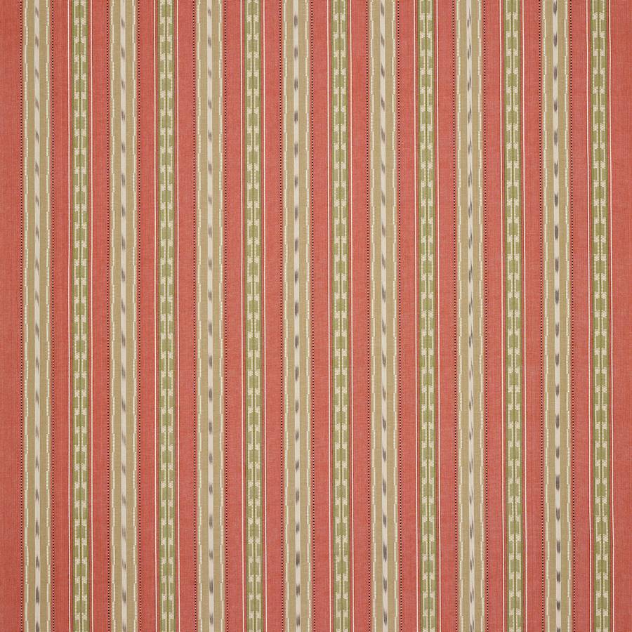 Peto Stripe Olive/Red — Jane Churchill tyg