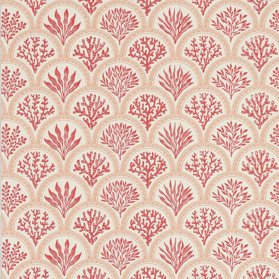 Coralli Pink/Red — Jane Churchill tapet