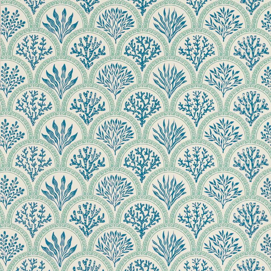 Coralli Blue — Jane Churchill tapet