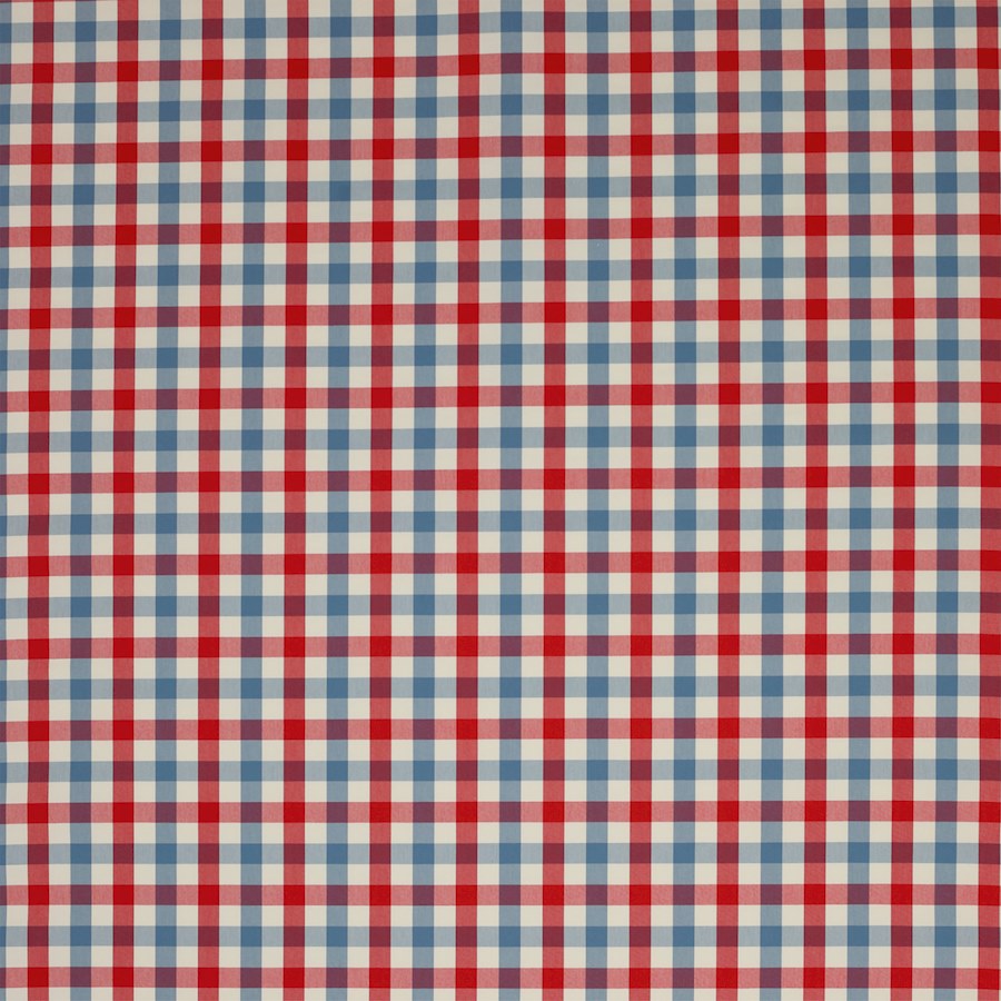 Kali Check Red/Blue — Jane Churchill tyg