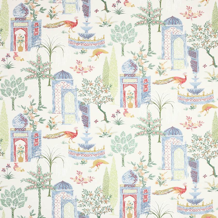 Persian Grove Red/Blue — Jane Churchill tyg