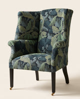 Jio Arlington fåtölj, fast sits klädd i Acanthus Tapestry Indigo/Mineral
