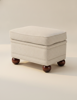 Jio Avenue fotpall 62x62 cm utan kappa klädd i Mikado White