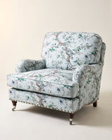 Jio Charles fåtölj klädd i Chintz Blue Stone