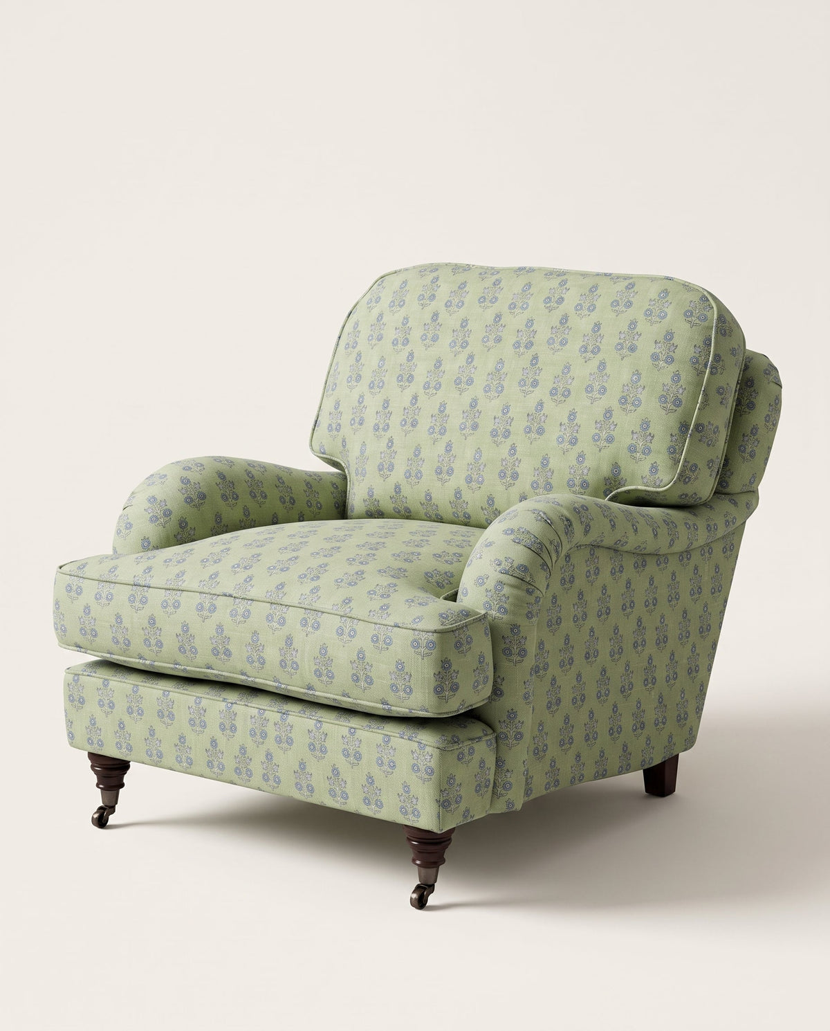 Jio Diana fåtölj klädd i Poppy Sprig Green/Blue