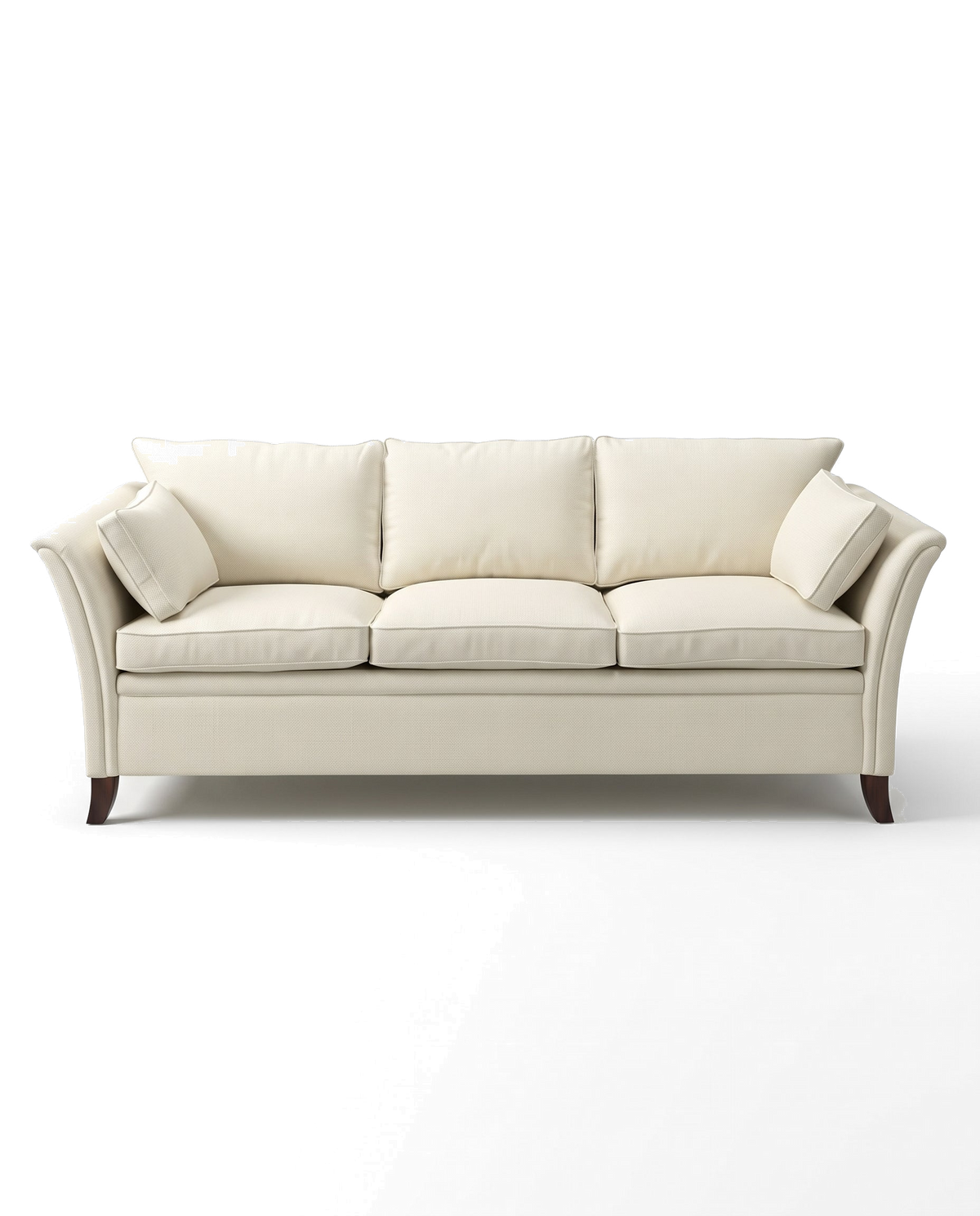 Jio Essex soffa 3-sits 215 cm utan kappa klädd i Cabris Neige — Manuel Canovas