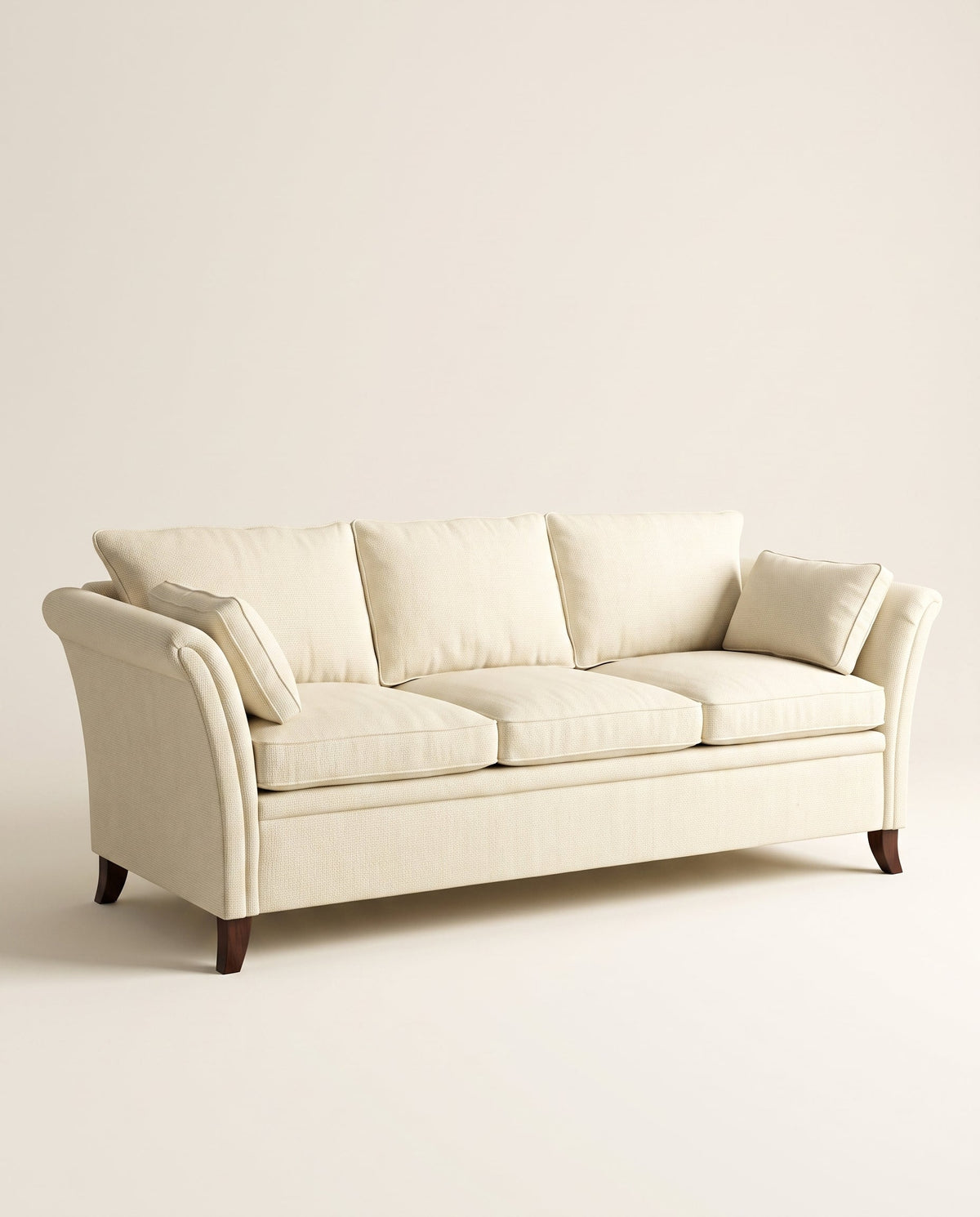 Jio Essex soffa 3-sits 215 cm utan kappa klädd i Cabris Neige