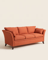 Jio Essex soffa 3-sits 215 cm utan kappa klädd i Ruskin Cayenne