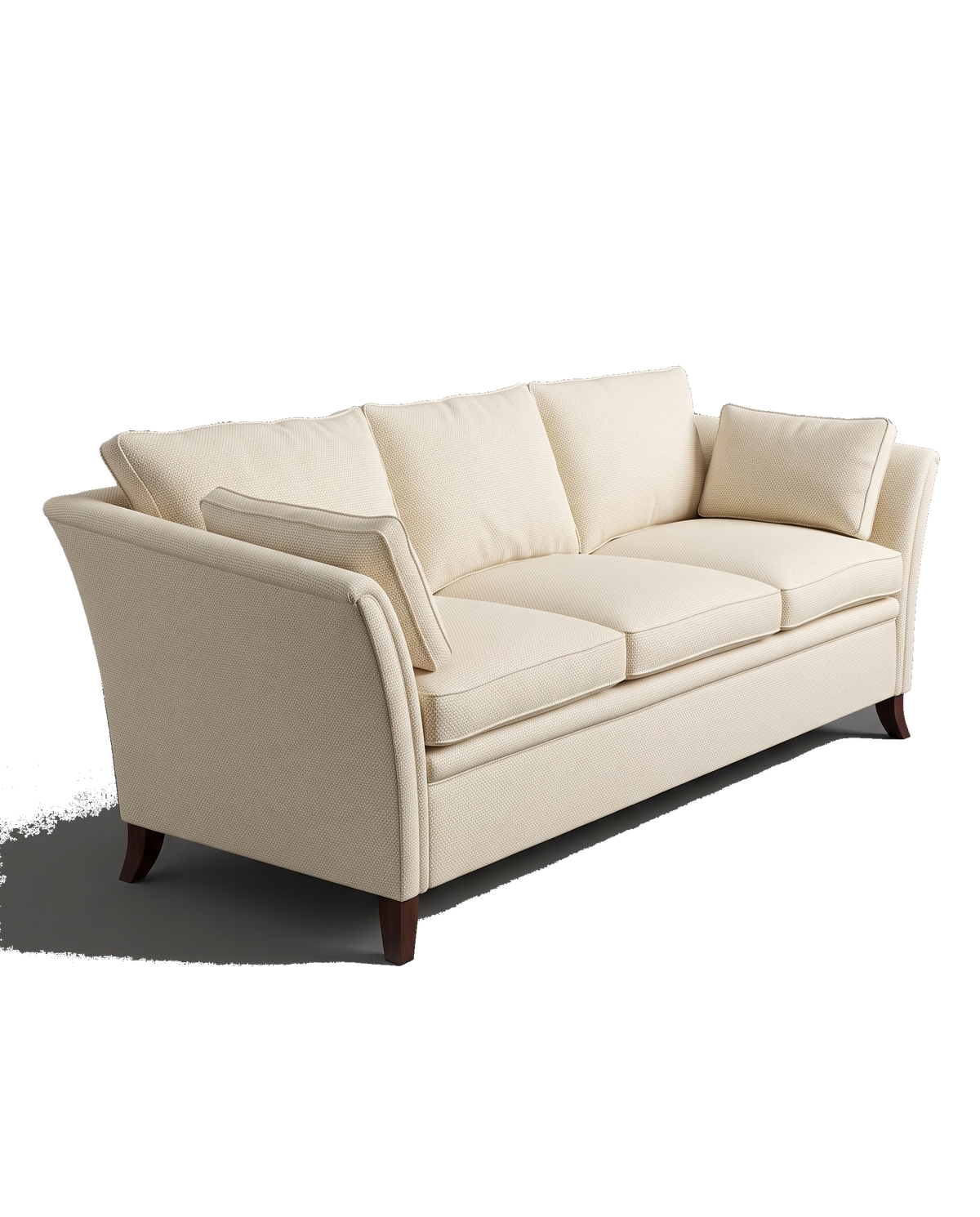 Jio Essex soffa 3-sits 215 cm utan kappa klädd i Cabris Neige — Manuel Canovas