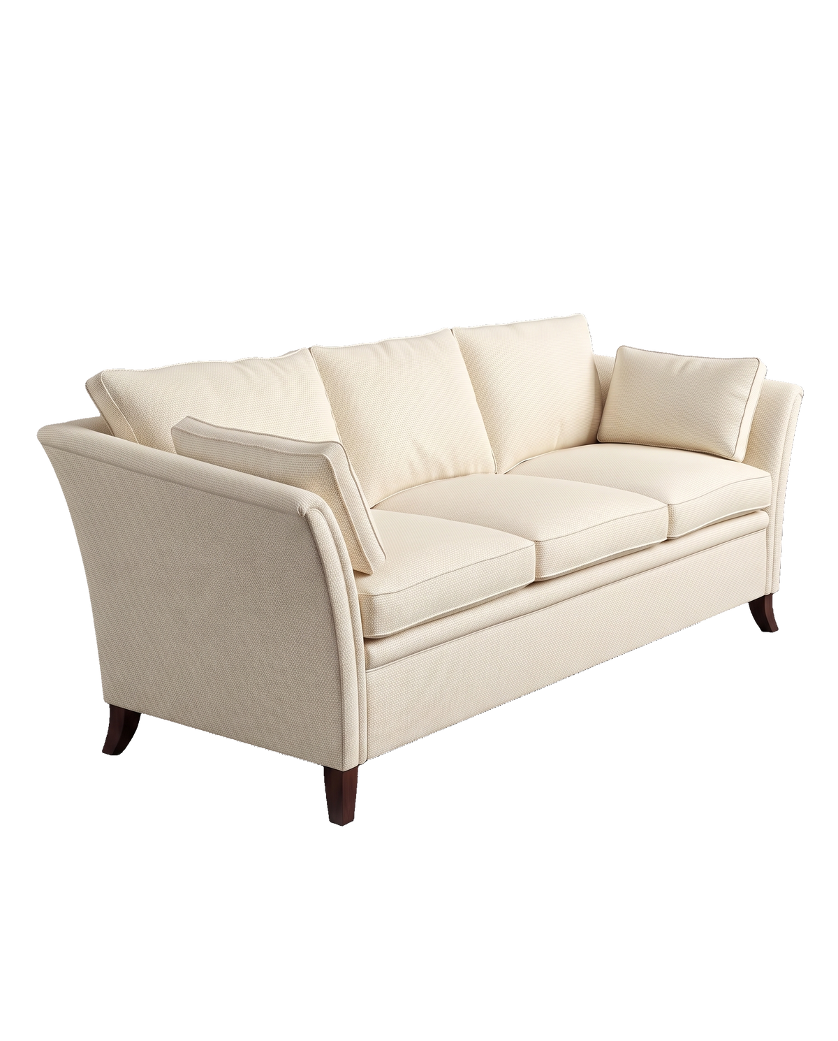 Jio Essex soffa 3-sits 215 cm utan kappa klädd i Cabris Neige — Manuel Canovas