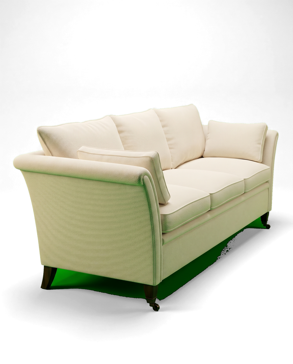 Jio Essex soffa 3-sits 215 cm utan kappa klädd i Cabris Neige — Manuel Canovas
