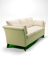 Jio Essex soffa 3-sits 215 cm utan kappa klädd i Cabris Neige — Manuel Canovas