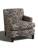 Jio Fulham fåtölj klädd i Terranea Zebra Ebony — Ralph Lauren Home
