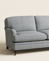 Jio Howard soffa 2-sits 195 cm, fast rygg klädd i Tattersall Turquoise
