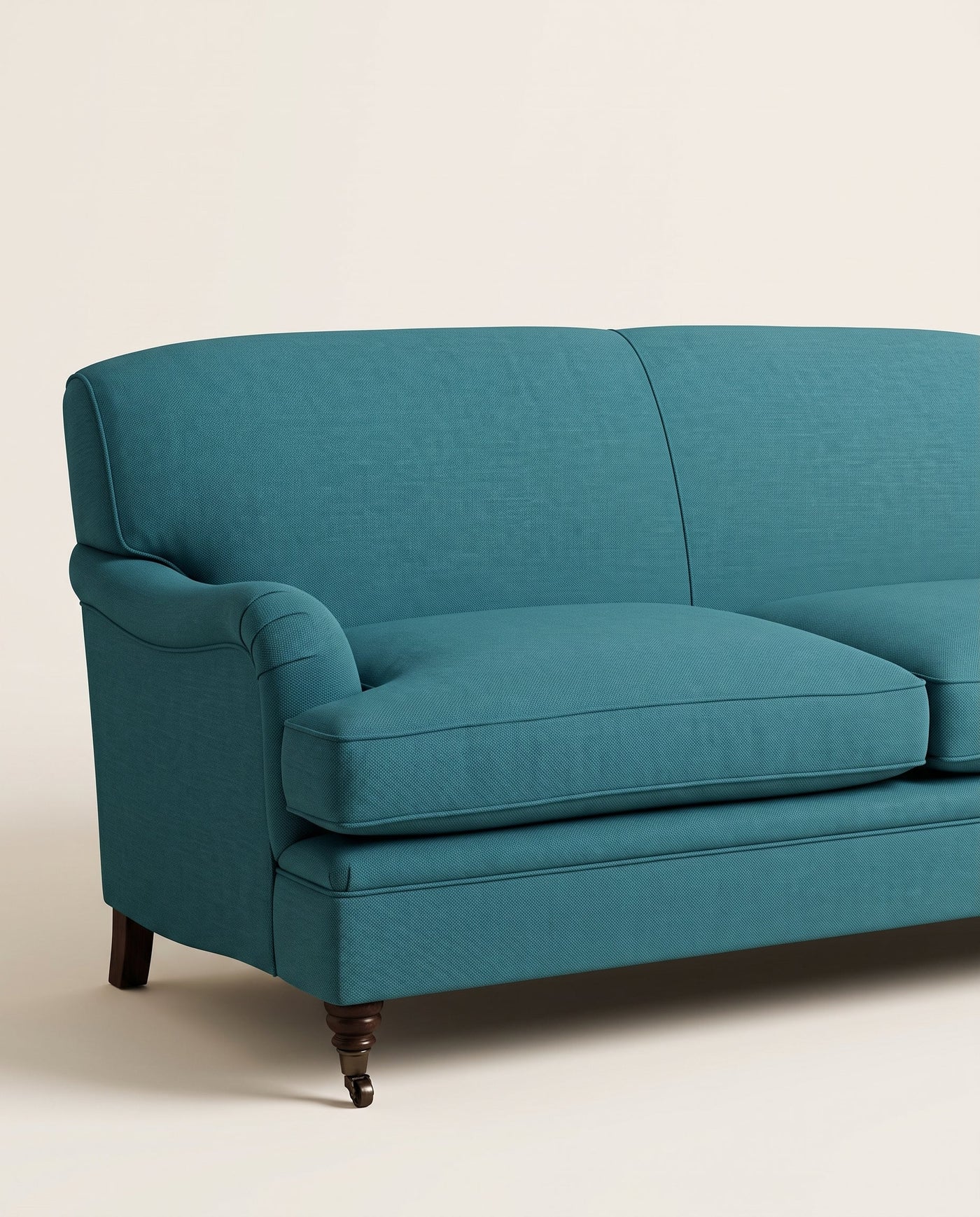Jio Howard soffa 2-sits 195 cm, fast rygg klädd i Linara Tyg 3 — Romo Peking Blue