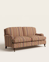 Jio Howard soffa 2-sits 195 cm, fast rygg klädd i Tapton Stripe R Teal/Russet