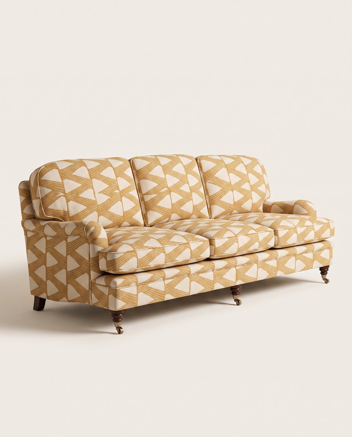 Jio Howard soffa 3-sits 235 cm, fast rygg klädd i Kanoko Gold