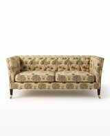 Jio Leonard soffa 228 cm, slät rygg klädd i Orchard Olive/Gold — Morris & Co