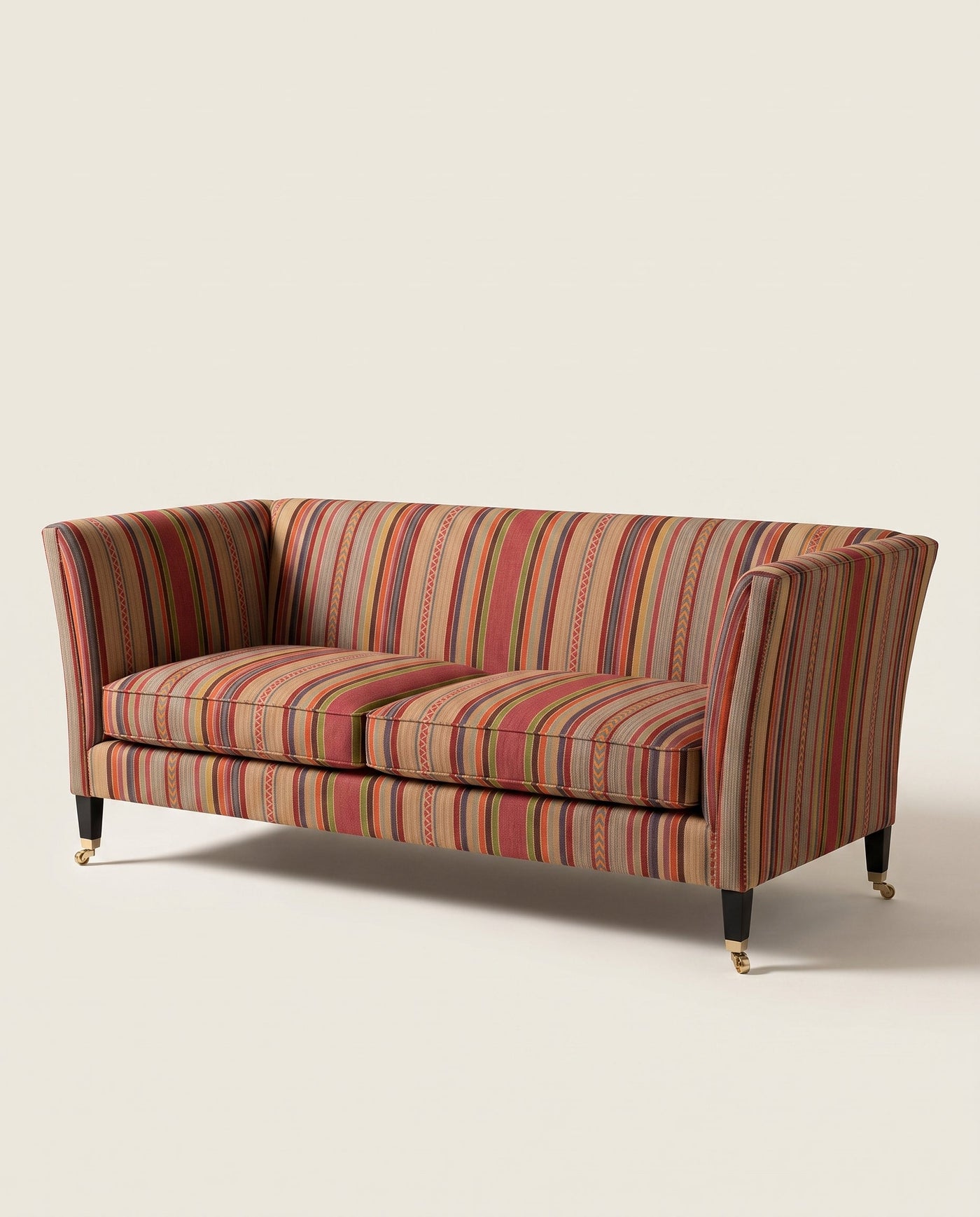 Jio Leonard soffa 228 cm, slät rygg klädd i Art Stripe Y Multi