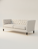 Jio Leonard soffa 228 cm, slät rygg klädd i Mikado White