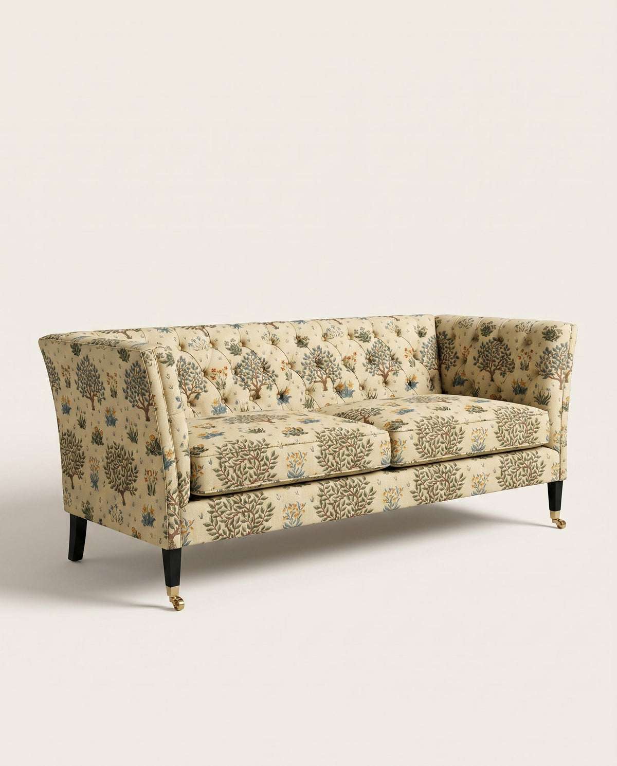 Jio Leonard soffa 228 cm, slät rygg klädd i Orchard Olive/Gold