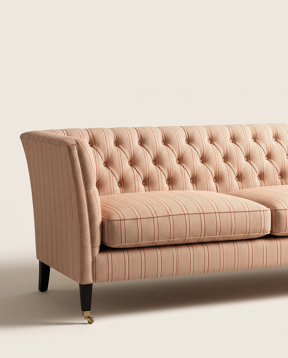 Jio Leonard soffa 228 cm, slät rygg klädd i Aldeburgh Coral