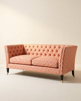 Jio Leonard soffa 228 cm, slät rygg klädd i Dazzle Conch/Madder