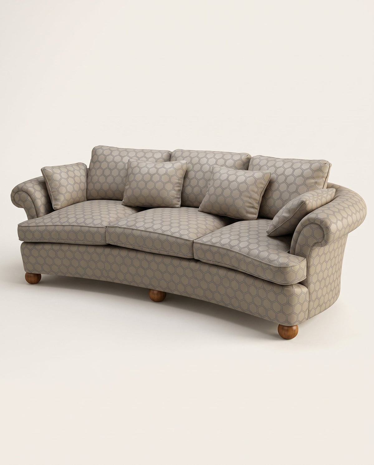 Jio Madison soffa 244 cm utan kappa klädd i Zardozi Silver Birch