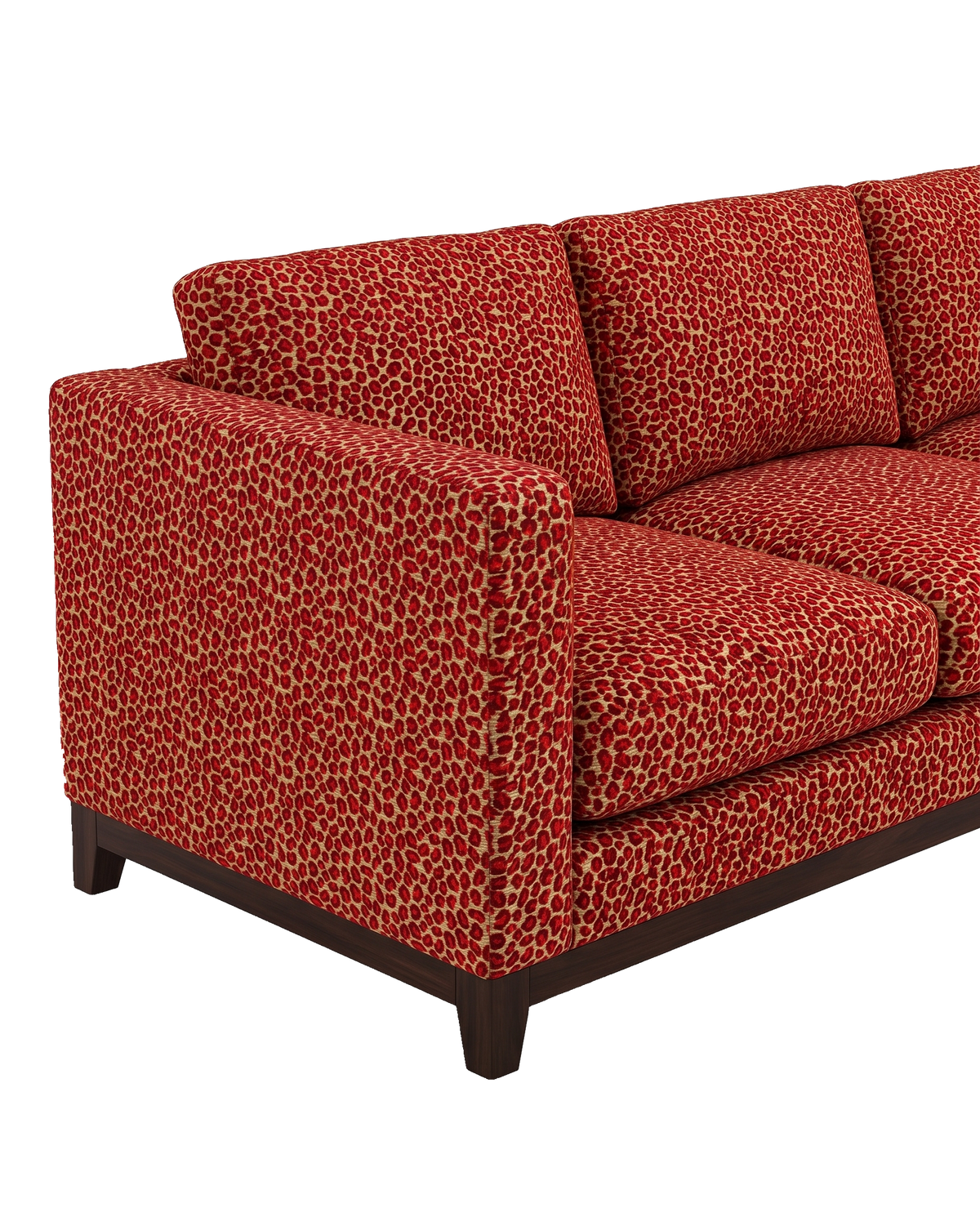 Jio Manhattan soffa 3-sits 250 cm klädd i Wilde Red — Colefax & Fowler