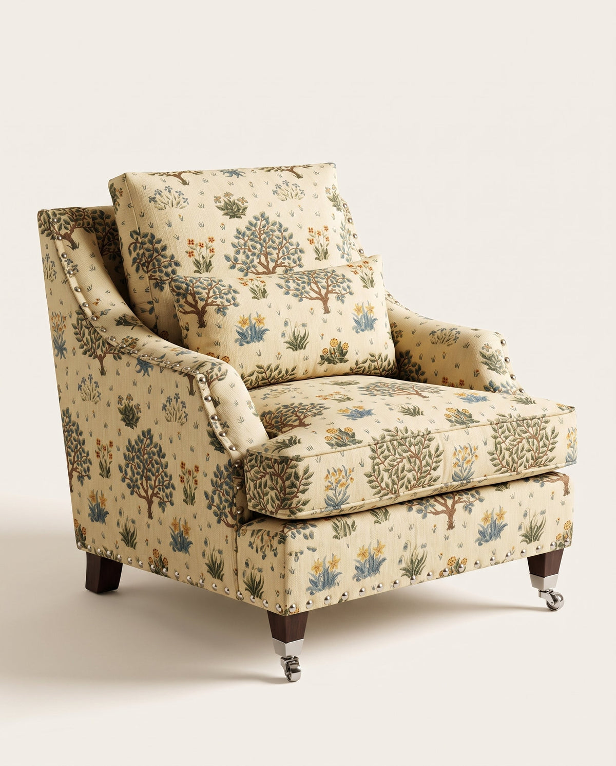 Jio Metropolitan fåtölj klädd i Orchard Olive/Gold
