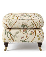 Jio Metropolitan fotpall 82x45 cm klädd i Adam's Eden Ivory — Lewis & Wood