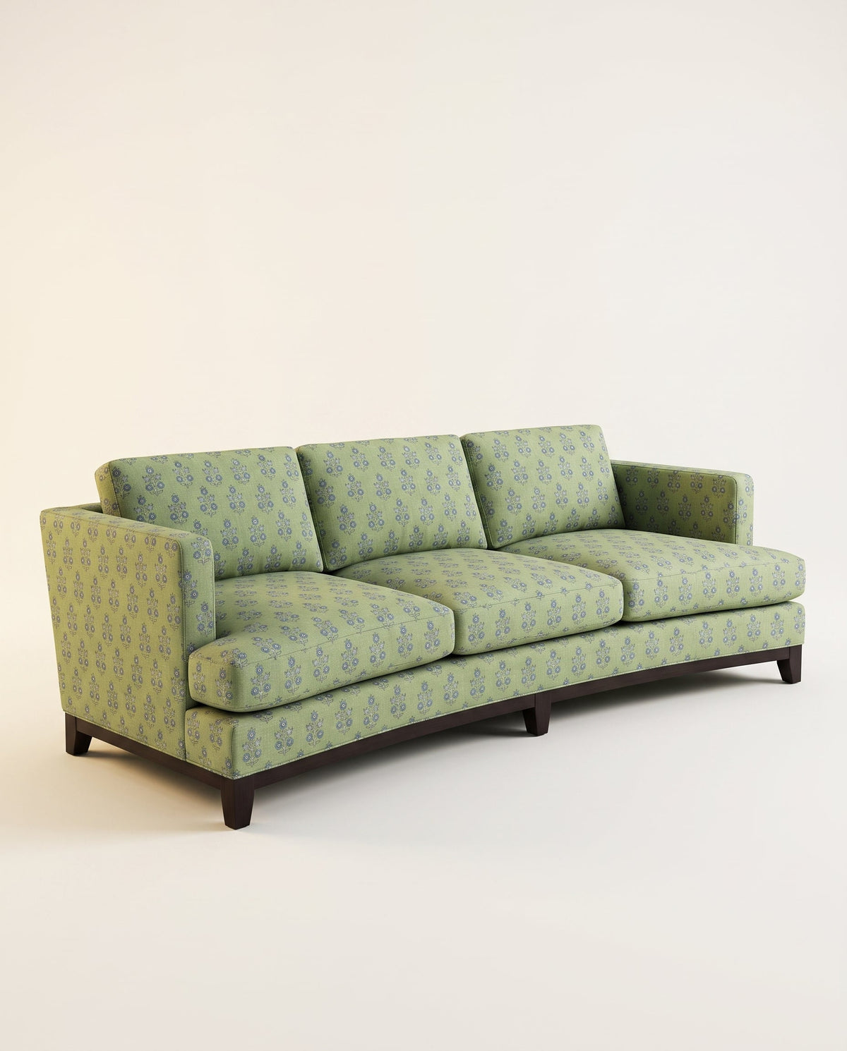 Jio New York soffa 3-sits svängd 240 cm klädd i Poppy Sprig Green/Blue