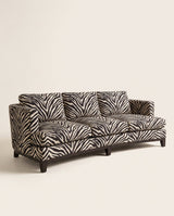 Jio New York soffa 3-sits svängd 240 cm klädd i Terranea Zebra Ebony