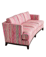 Jio New York soffa 3-sits svängd 240 cm klädd i Leander Begonia — Romo