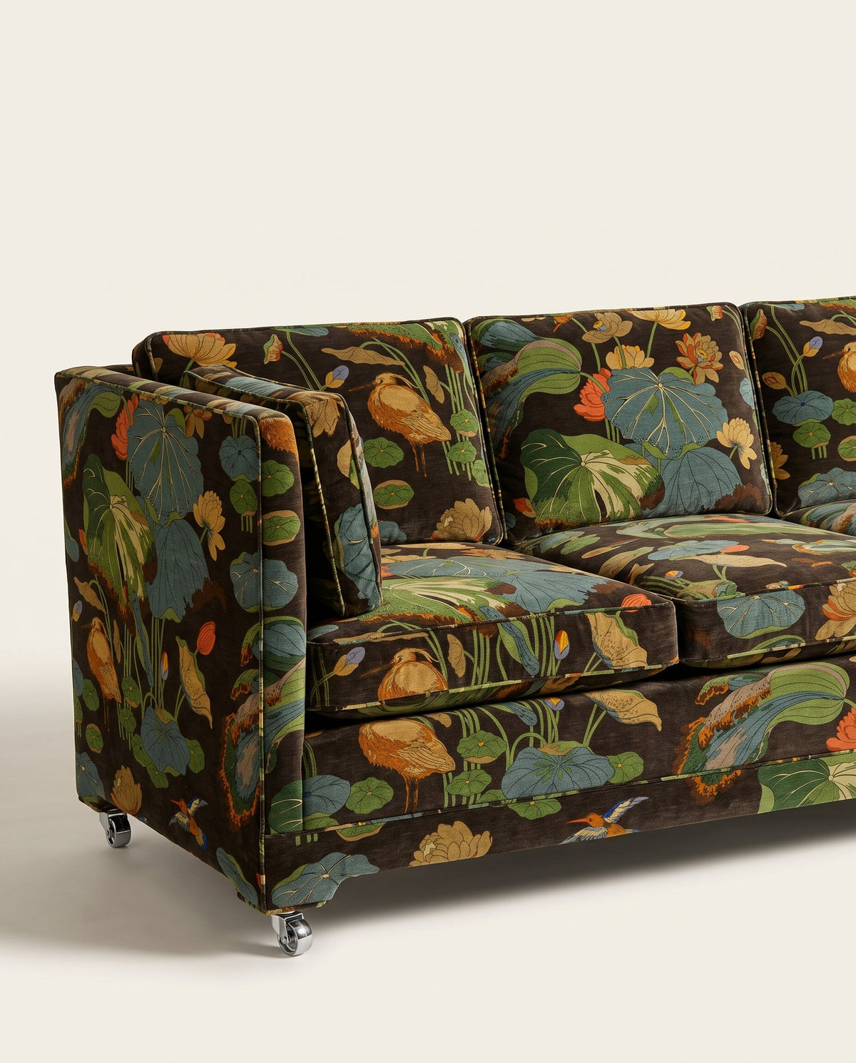 Jio Piano soffa 3-sits 210 cm klädd i Nympheus Velvet Indigo