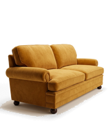 Jio Sofiero soffa 2-sits 150 cm utan kappa klädd i Velours Medicis 35 | Orange — Nobilis
