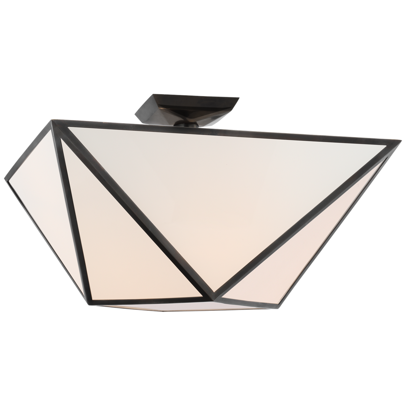 Lorino Plafond – Bronze With White Glass
