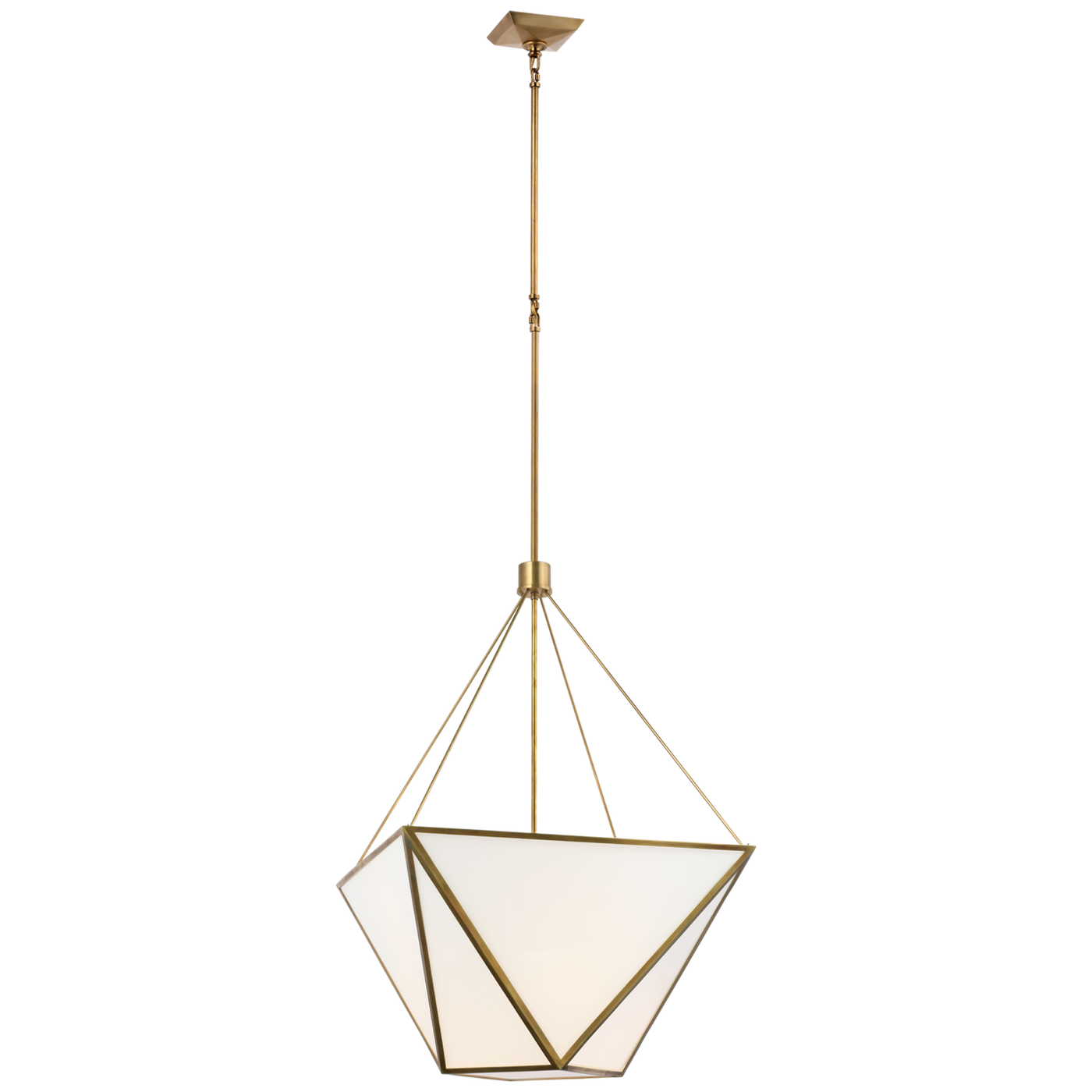 Lorino Lykta – Hand-Rubbed Antique Brass With White Glass