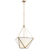 Lorino Lykta – Hand-Rubbed Antique Brass With White Glass