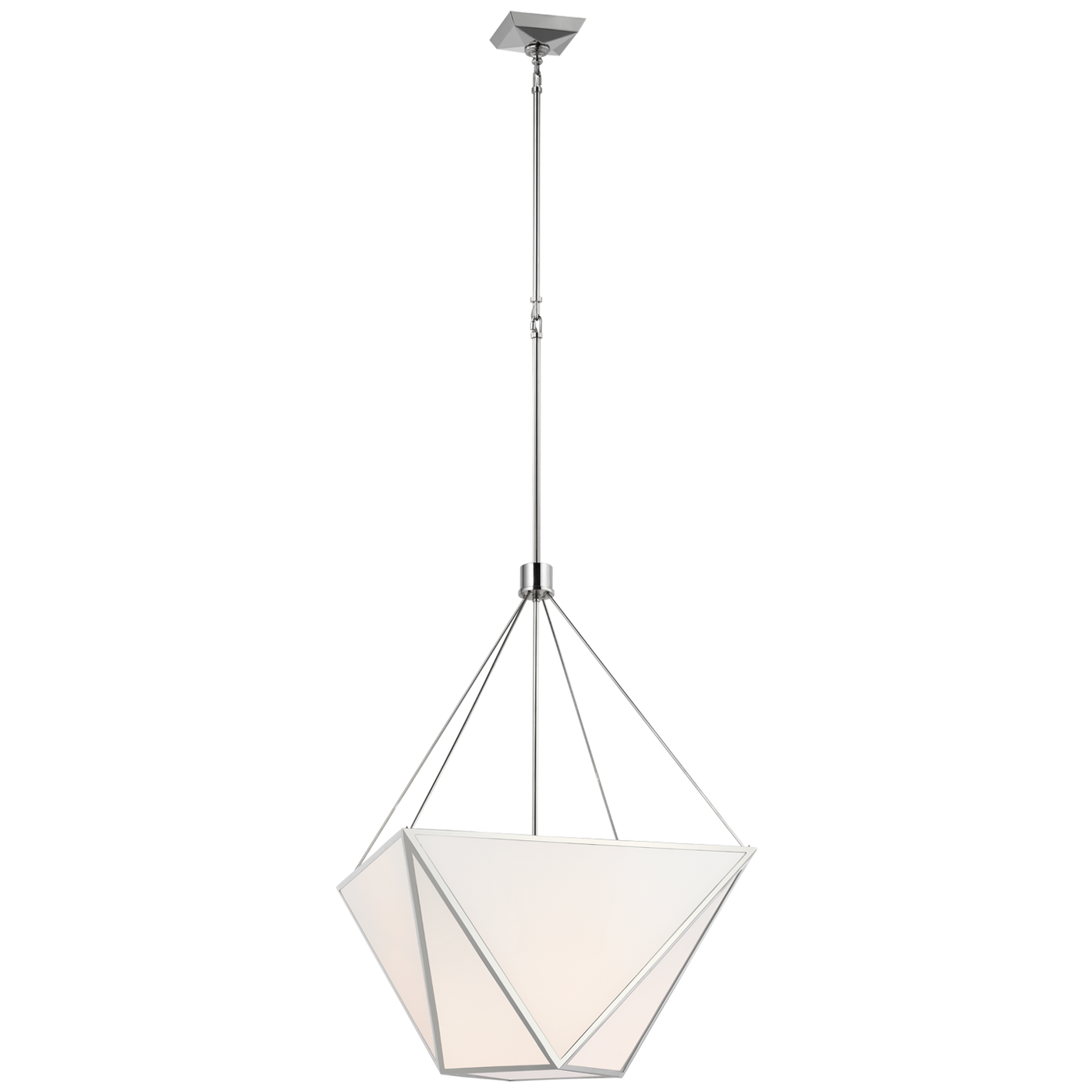 Lorino Lykta – Polished Nickel With White Glass