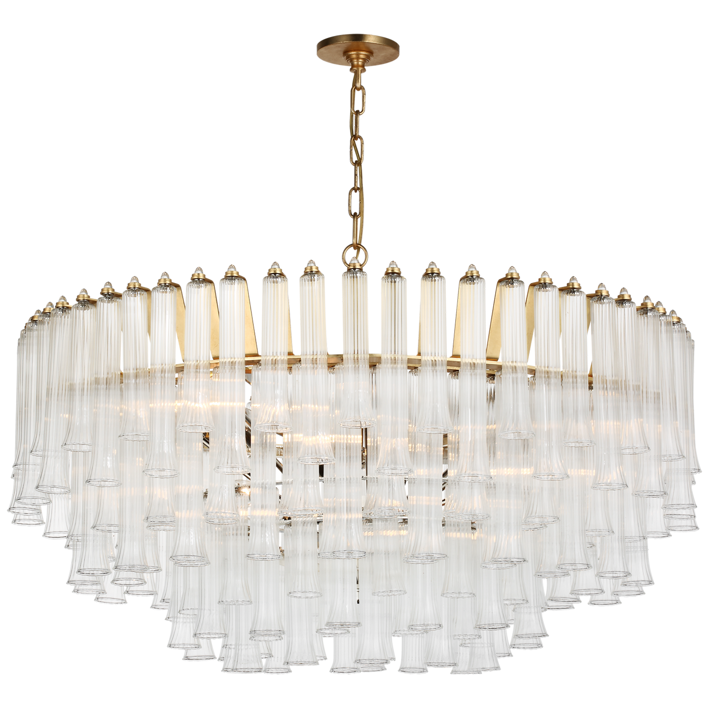 Lorelei Kristallkrona Extra Stor – Gild With Clear Glass