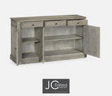 64" Rustic Grey Three Door Sideboard