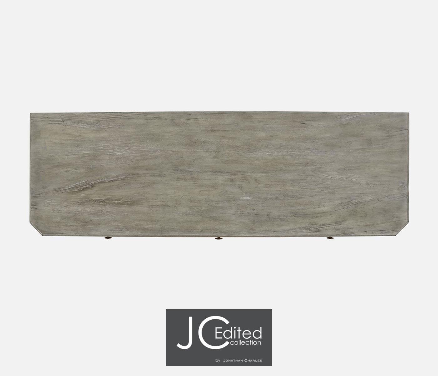 64" Rustic Grey Three Door Sideboard