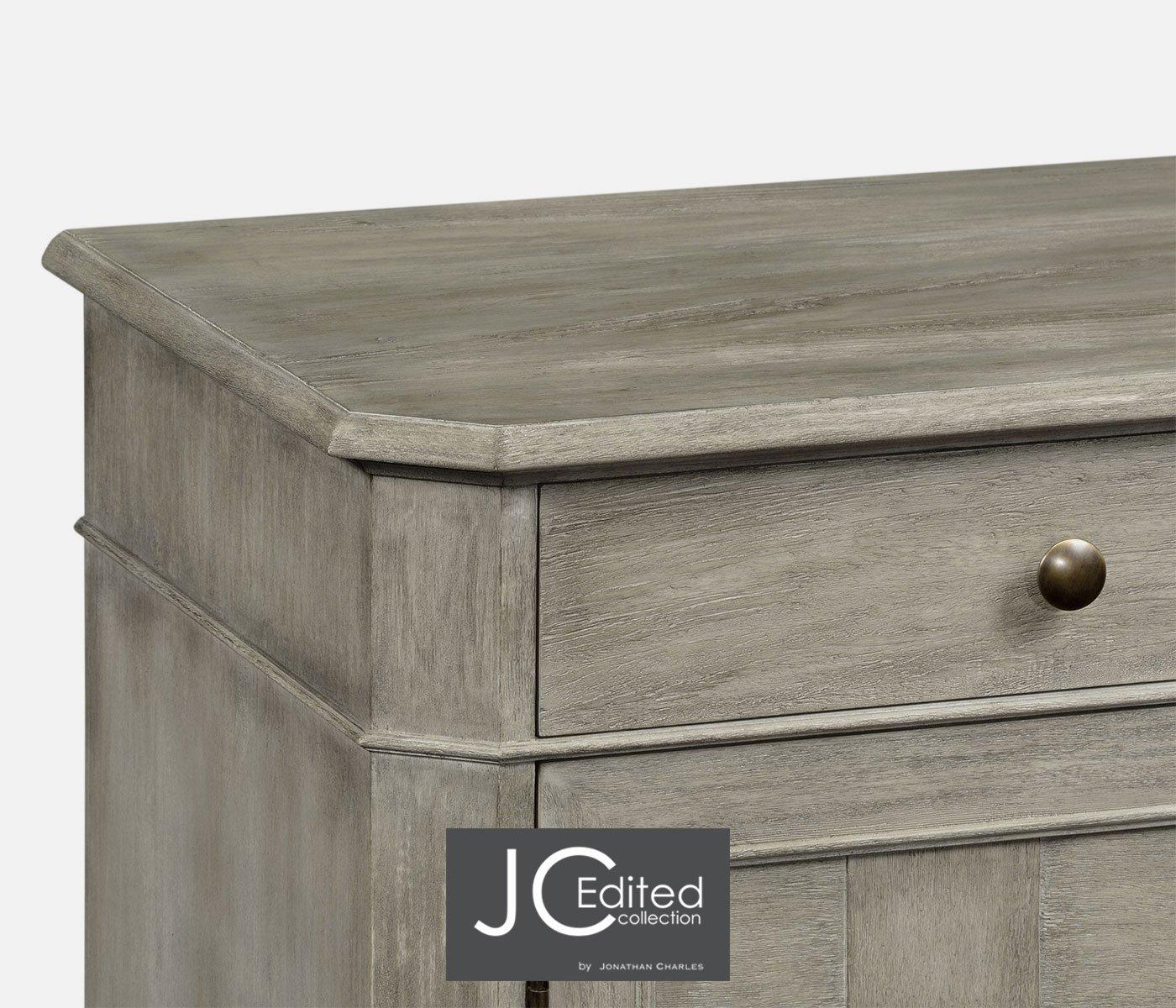 64" Rustic Grey Three Door Sideboard