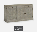 64" Rustic Grey Three Door Sideboard