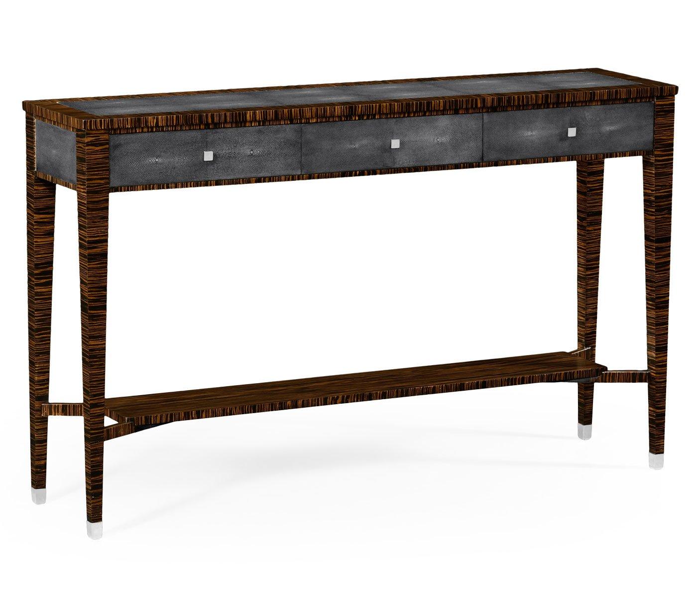 Shagreen Console Table with Drawers