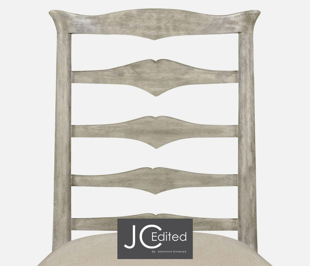 Casual Ladder Back Side Chair in Mazo - Antique Dark Grey