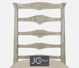 Casual Ladder Back Side Chair in Mazo - Antique Dark Grey