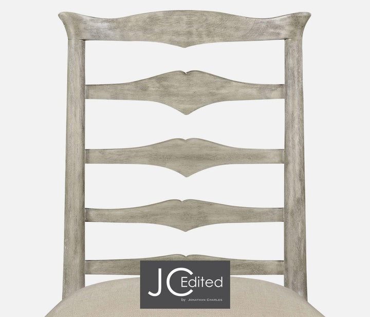 Casual Ladder Back Side Chair in Mazo - Antique Dark Grey